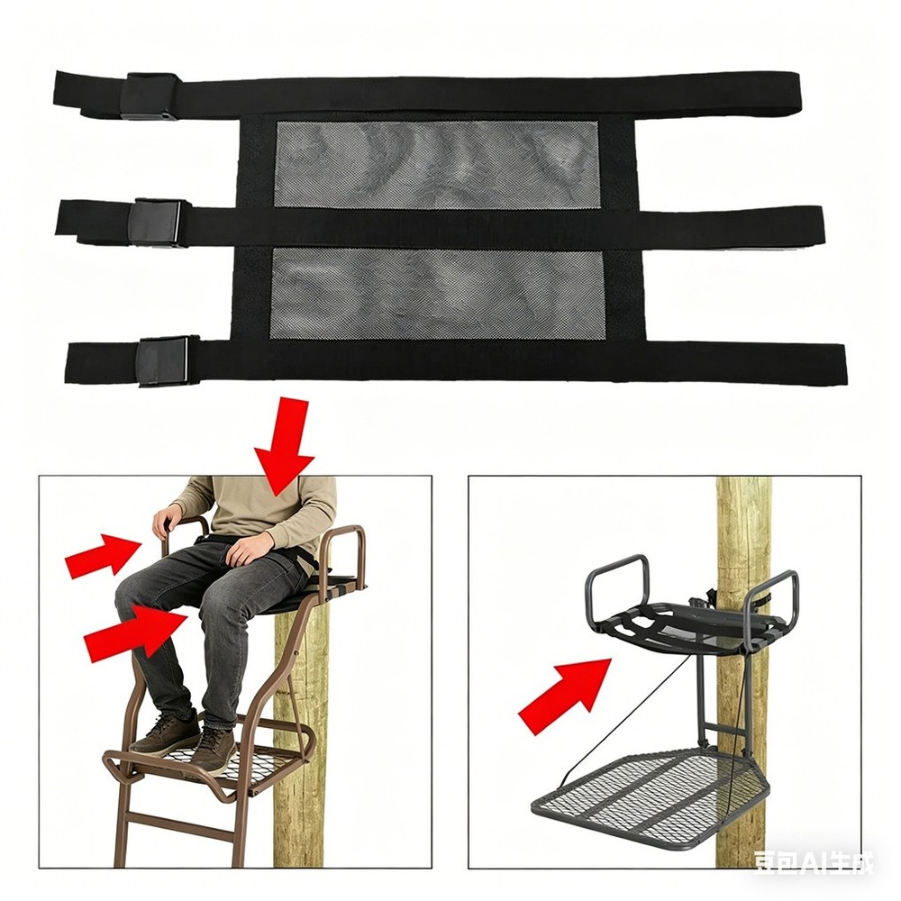 Universal Fitting Tree Stand Seat Replacement Adjustable for Ladder -%//#%