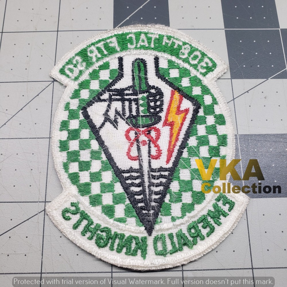 USAF 308th Tactical Fighter Squadron "Emerald Knights" Patch US Air Force