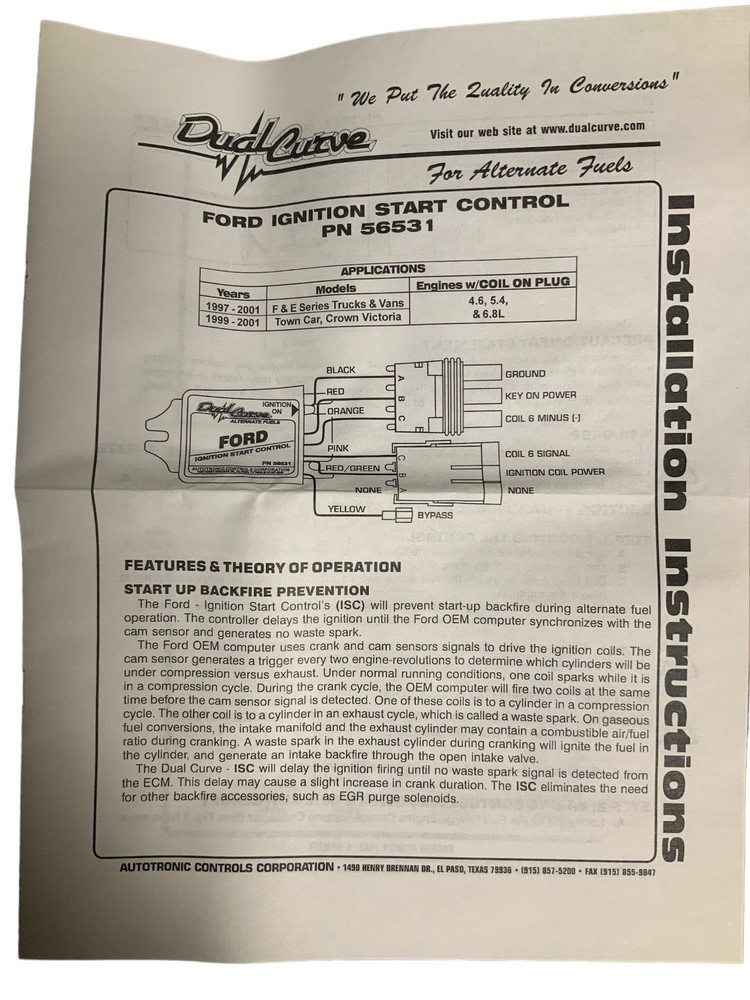 ford ignition start control 56531.