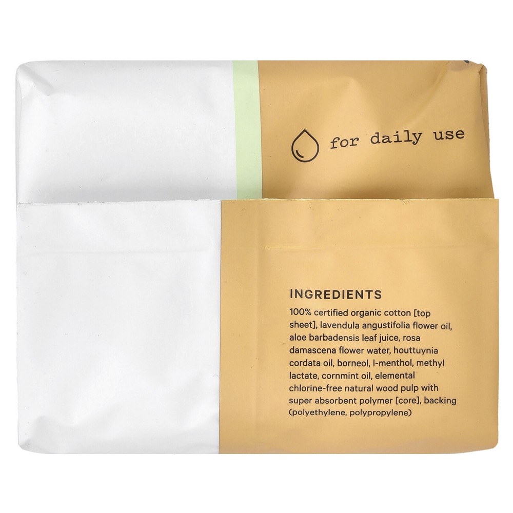 Herbal-Infused Liners With Wings, 20 Count