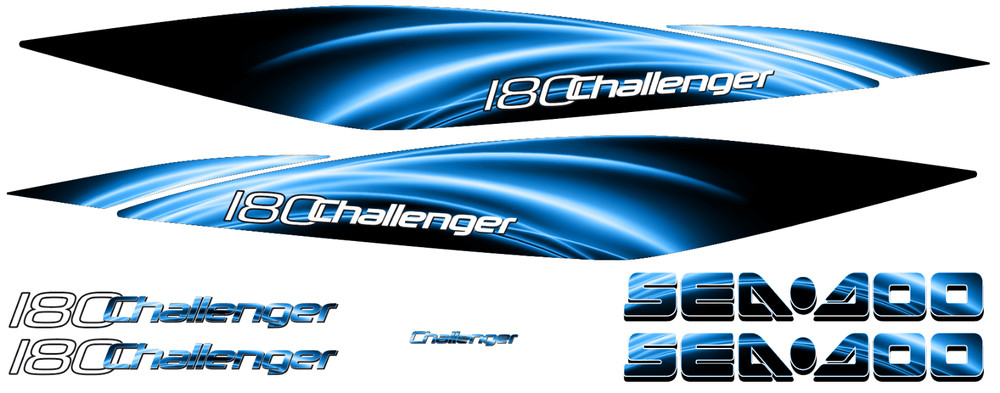 CHALLENGER 180 sticker stripe SEADOO full kit graphic replacement 2005 2010
