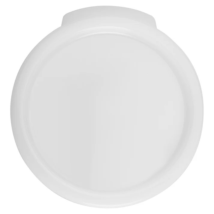 Cover for Round Storage Container Polypropylene White Fits 12, 18, 22 Quart