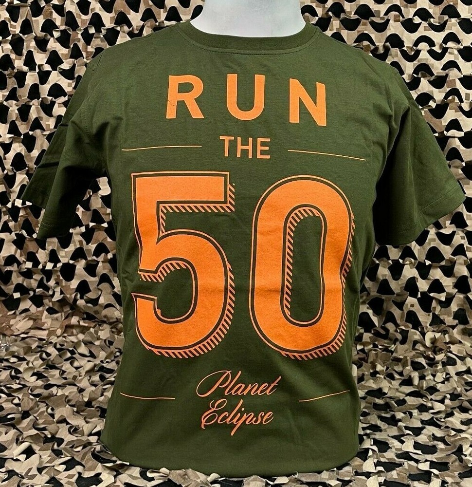 NEW Planet Eclipse Run Men's T-Shirt - Olive - Small