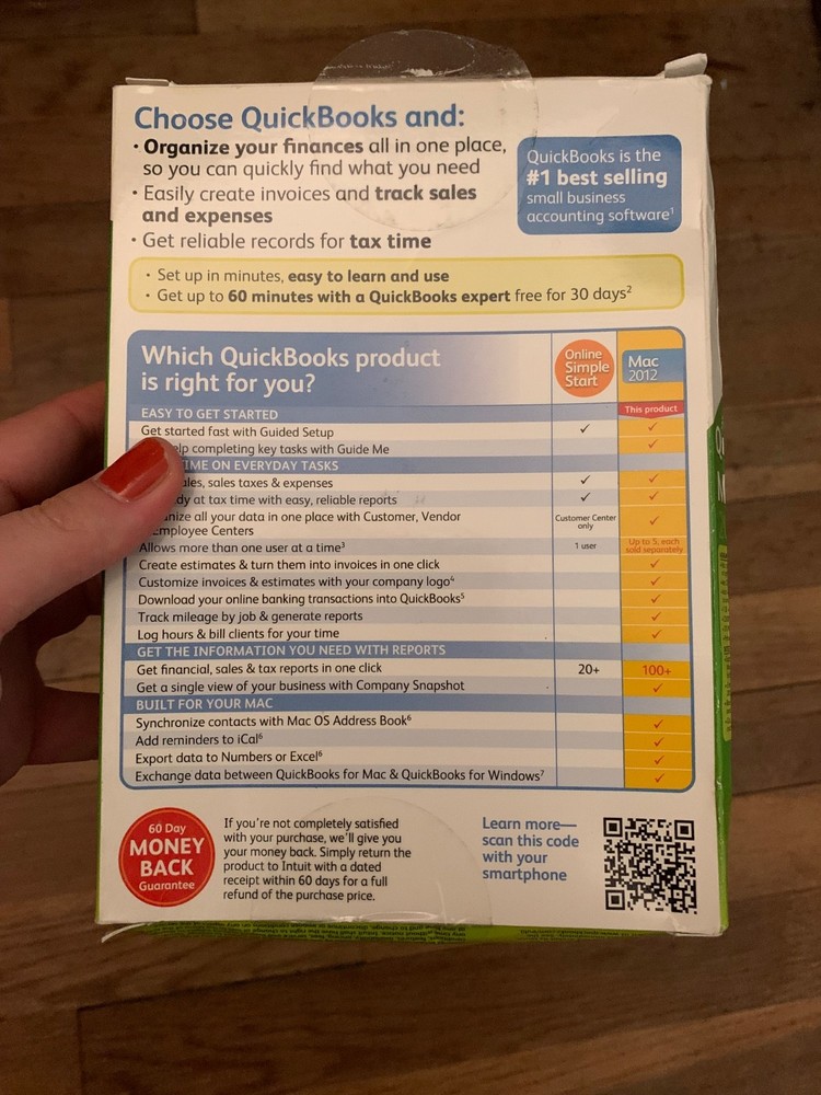 Intuit QuickBooks 2012 Accounting Software For Mac + License Number