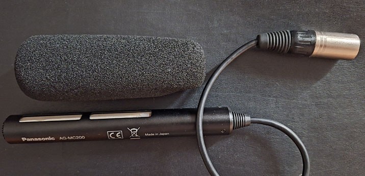 Microphone, Panasonic AG-MC200, XLR, Directional, windscreen