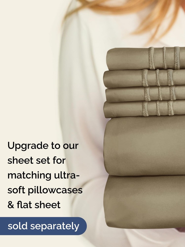 Extra Deep Full Fitted Sheet - Hotel Luxury Single Fitted Sheet Only - Easily...
