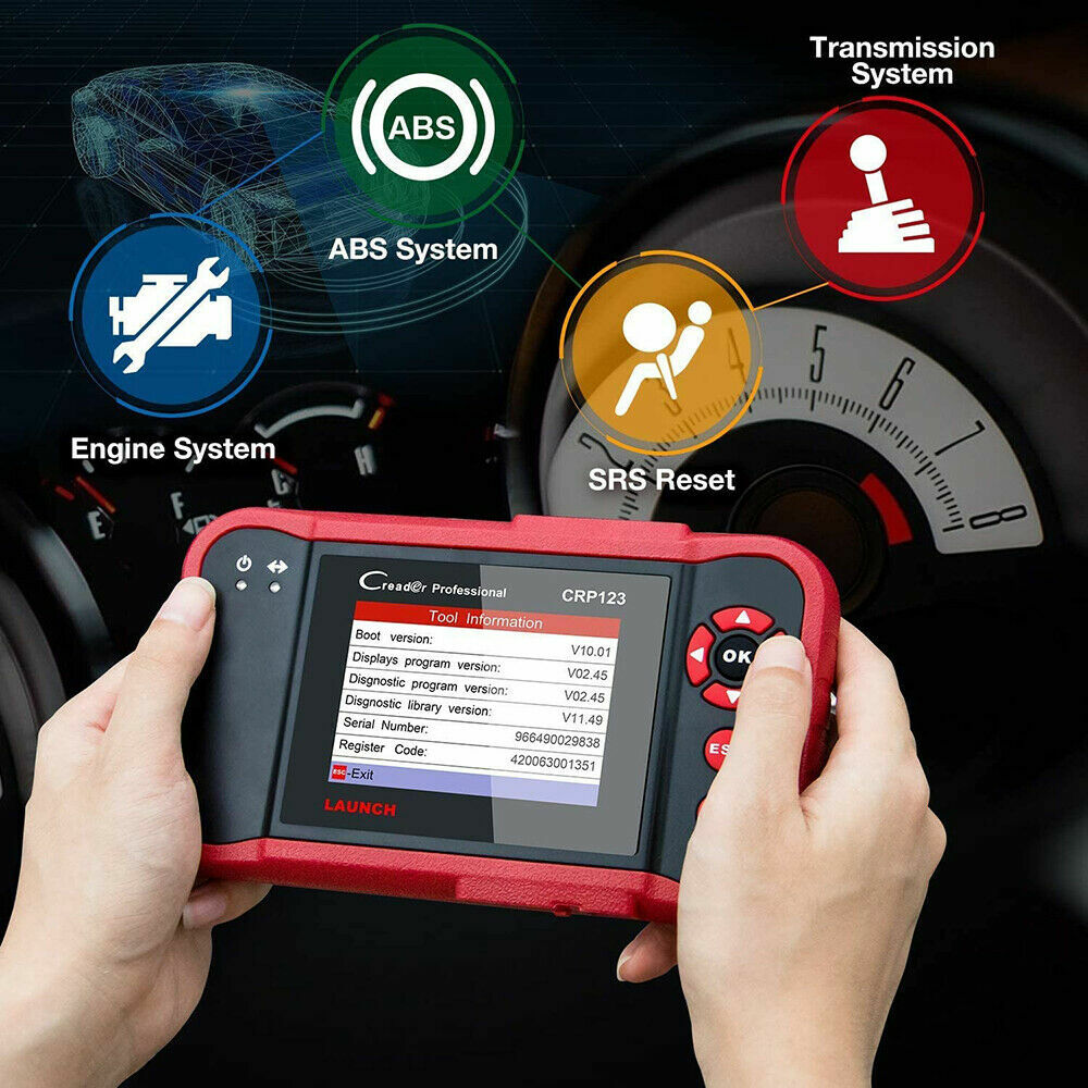 LAUNCH CRP123 PROS V OBD2 Scanner Engine ABS SRS Code Reader Car Diagnostic Tool