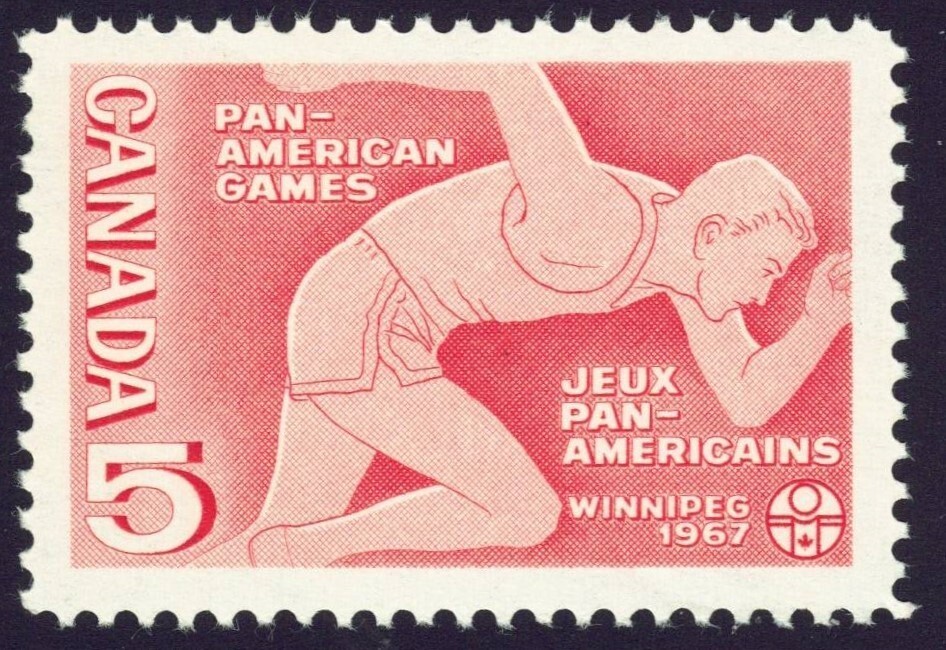 Canada sc#472 Pan-Ameriacan Games: Runner, Mint-NH