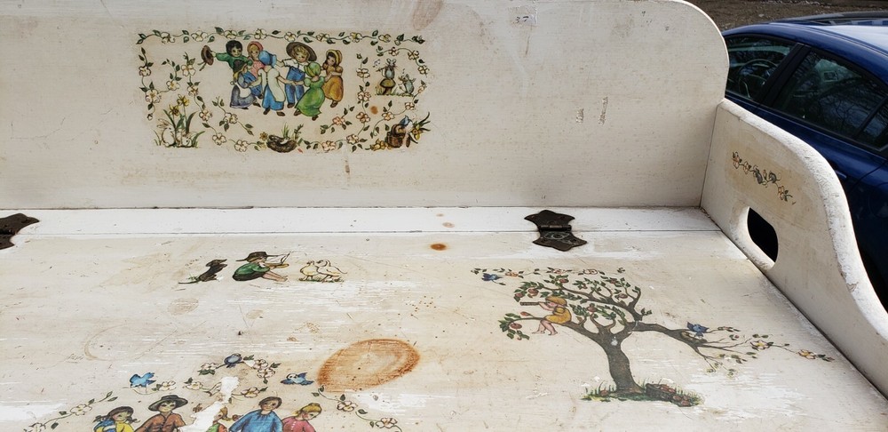 Vintage Children's Bench With Storage Bin