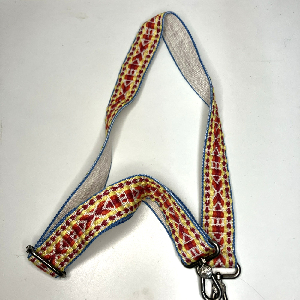 BOHO Bag Strap Adjustable Woven Blue Yellow Red Orange