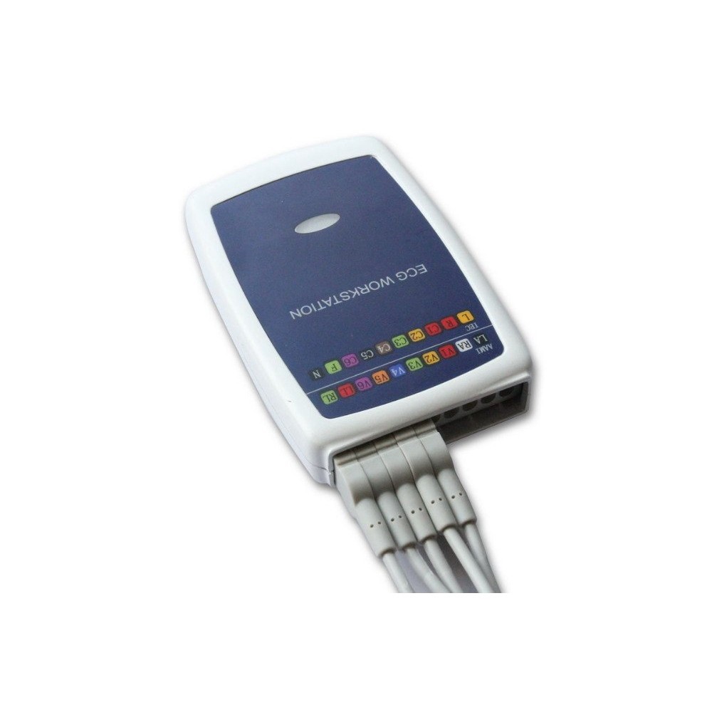 Portable 12 Lead Rest ECG Machine PC Based Workstation System Home Use