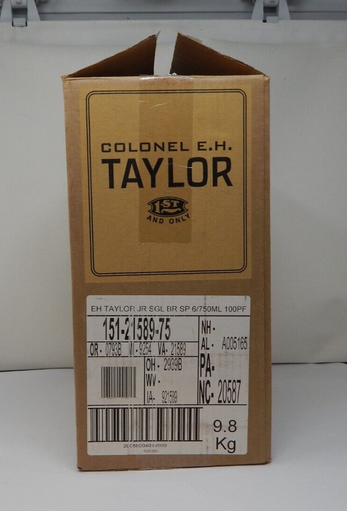 E.H. Taylor Single Barrel BIB 6 Bottle Box Case with Divider Empty Box