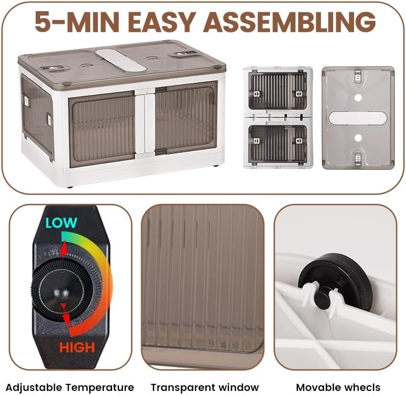 Brooder Box for Chicks Quail Brooder Box with Thermostat Poultry Heater