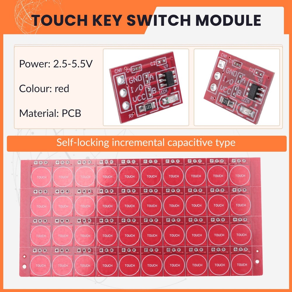 100Pcs TTP223 Key Module Touching Button Capacitor Type Single Channel8985