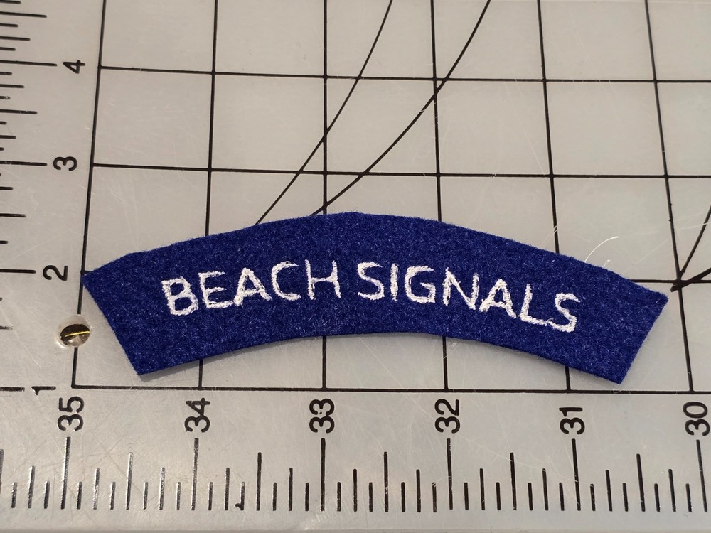 Reproduction WW2 British Beach Signals Tab Patch 4348