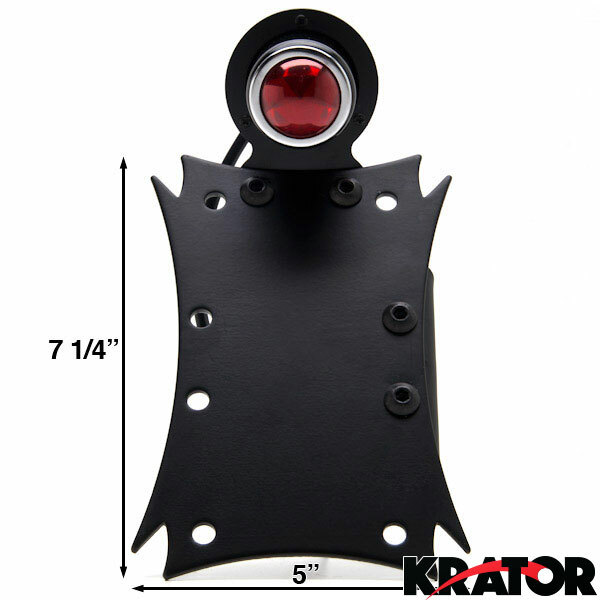 Black Horizontal / Vertical License Plate Relocator Holder Bracket Mount Light