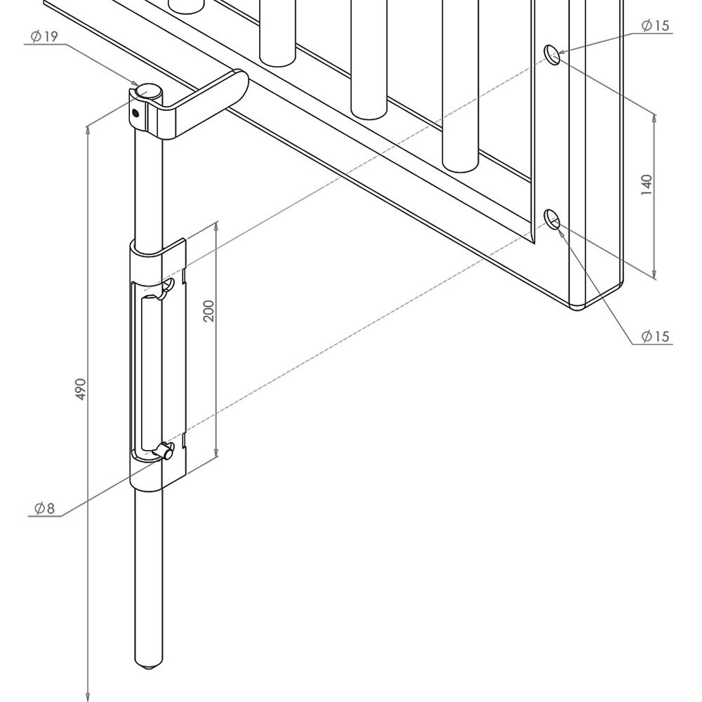Gatemaster Aluminium Locking Drop Bolt (LDB)