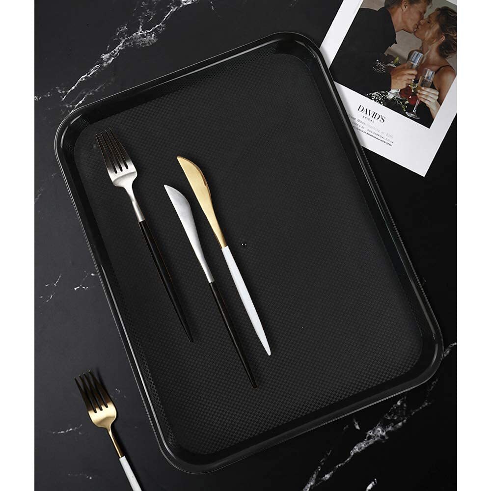 Plastic Rectangular Fast Food Serving Trays Set of 4