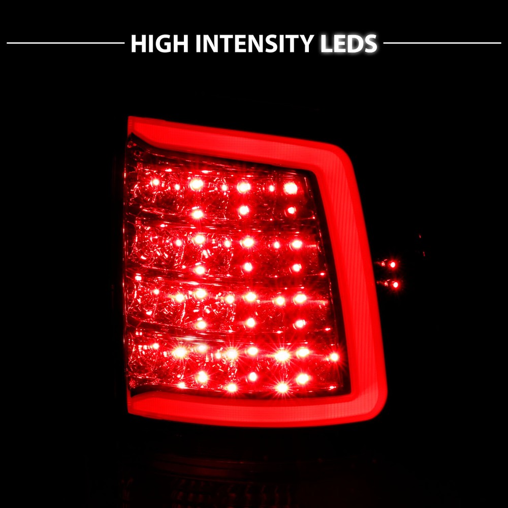 2009-2018 For Dodge Ram 1500 2500 3500 LED Light Bar Chrome Tail Light L+R