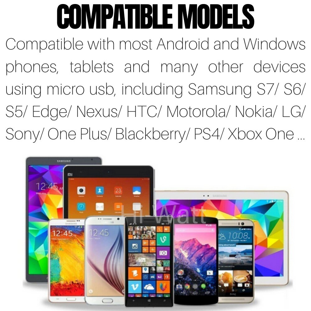 Heavy Duty Micro USB Fast Charger Data Cable Cord For Samsung LOT Android HTC LG