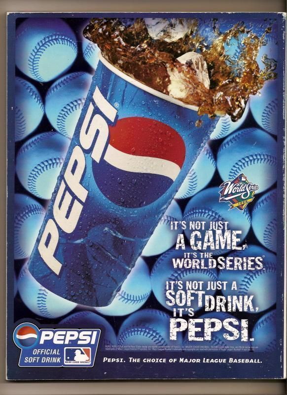 1998 World Series Game Program Yankees Padres