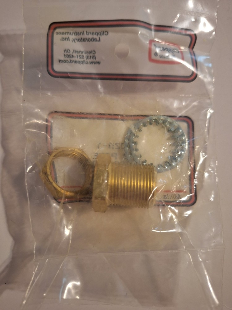CLIPPARD 15029-1 10-32 1/8NPT Pipe Bulkhead Fitting3/4-20Mounting Thread