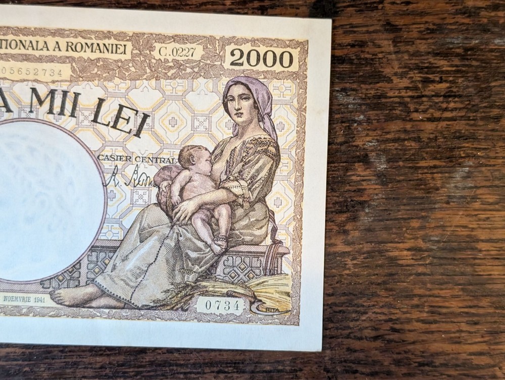 Romania 2000 lei 1941 64 PMG UNC banknote