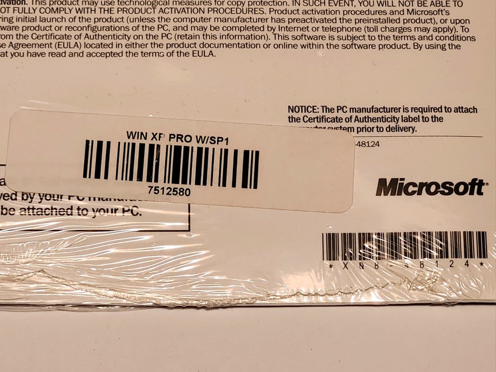 Microsoft Windows XP Professional Service Pack 1 - Version 1.1 - Gateway CD 2002
