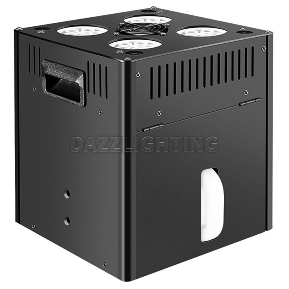 PAIDUN RGB 4-Hole Bubble Blower Machine Remote LED Light Stage Effect Equipment