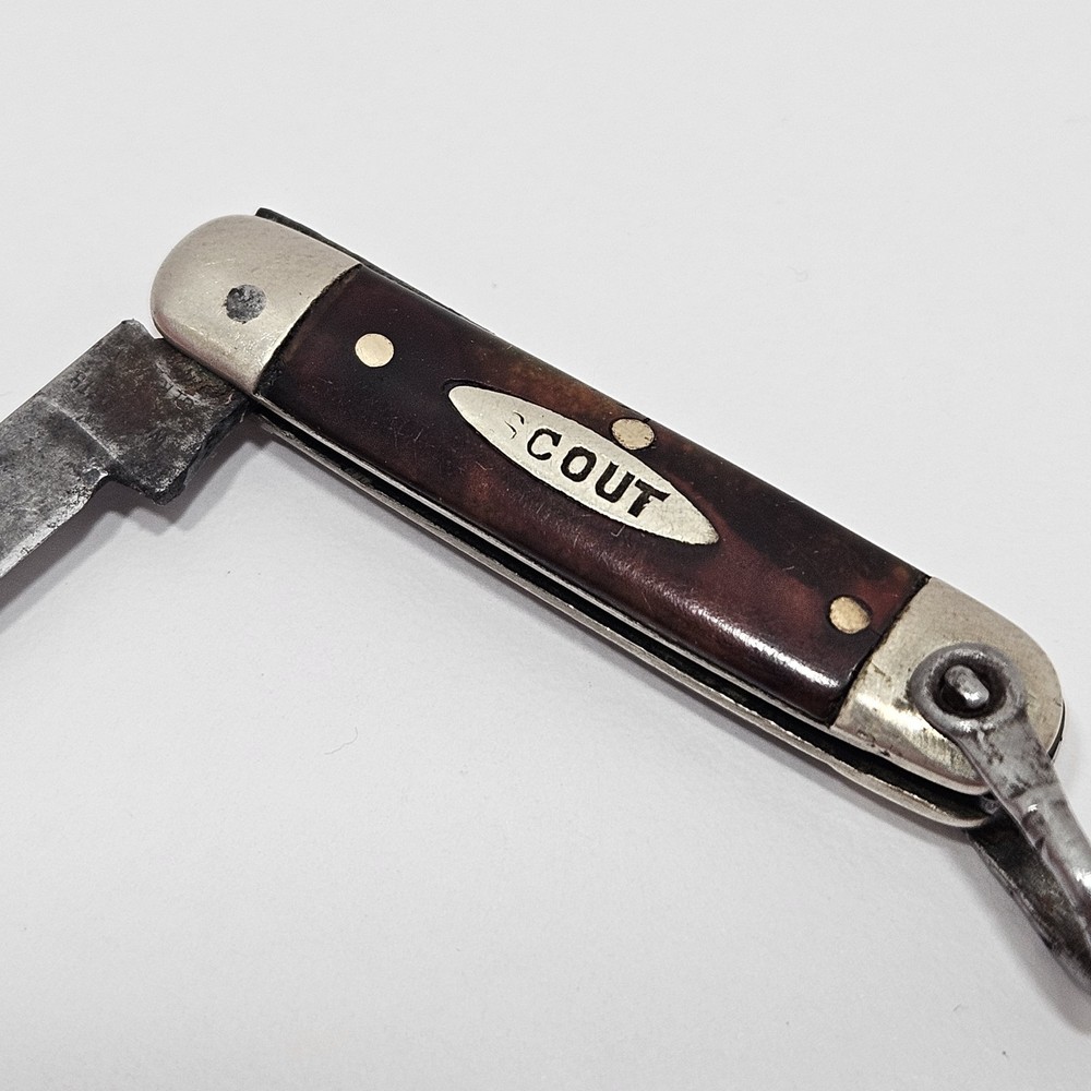 Mini Scout Foldable Pocket Knife Rare (Needs Sharpening And Rust Removed)
