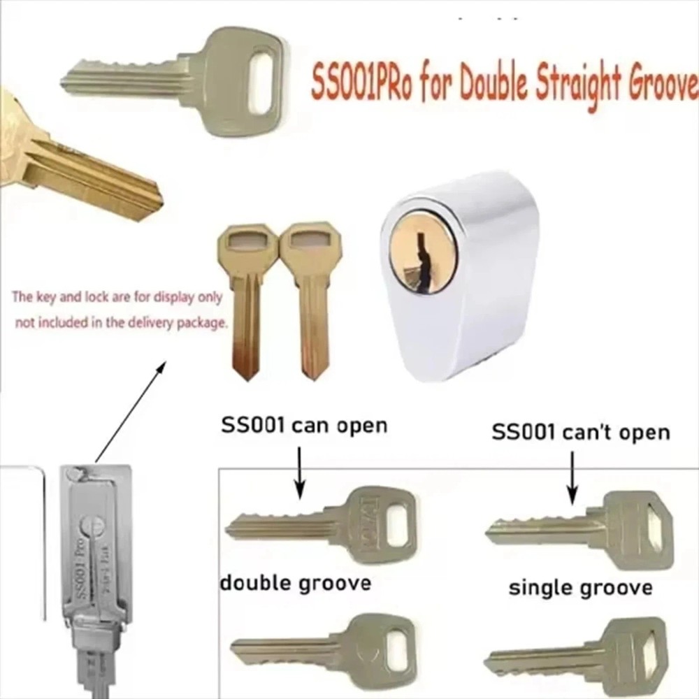 SS002 PRO Stainless Steel Key Decoder Pickup Tool Hand Tool O-ring Hook Pickup