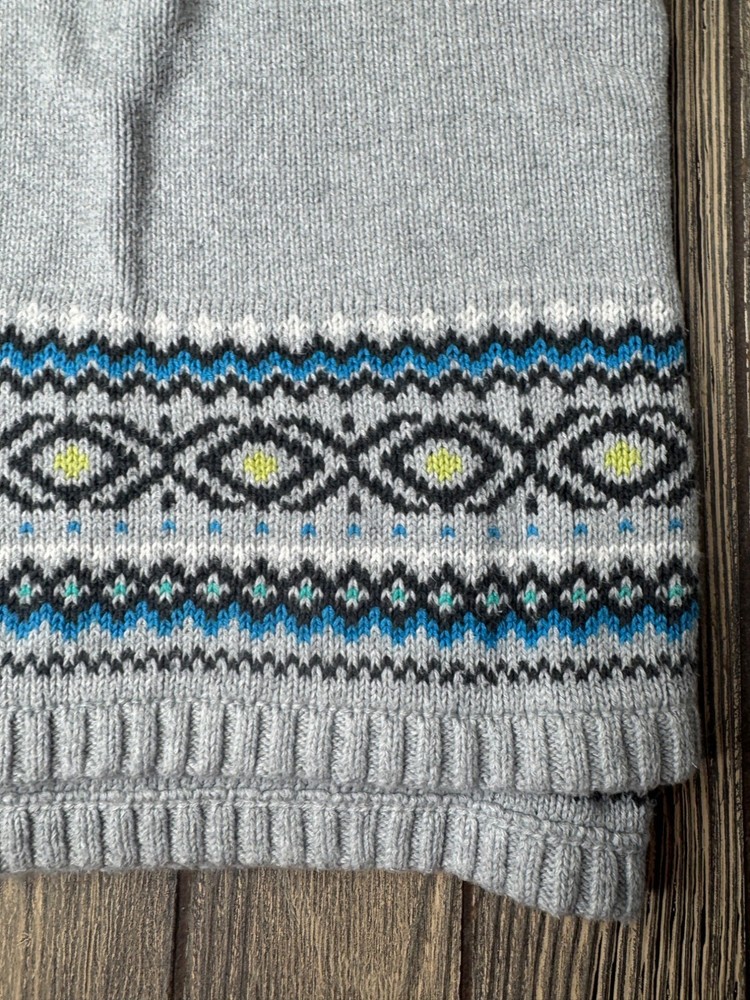 Carters Gray Fair Isle Blanket Sweater