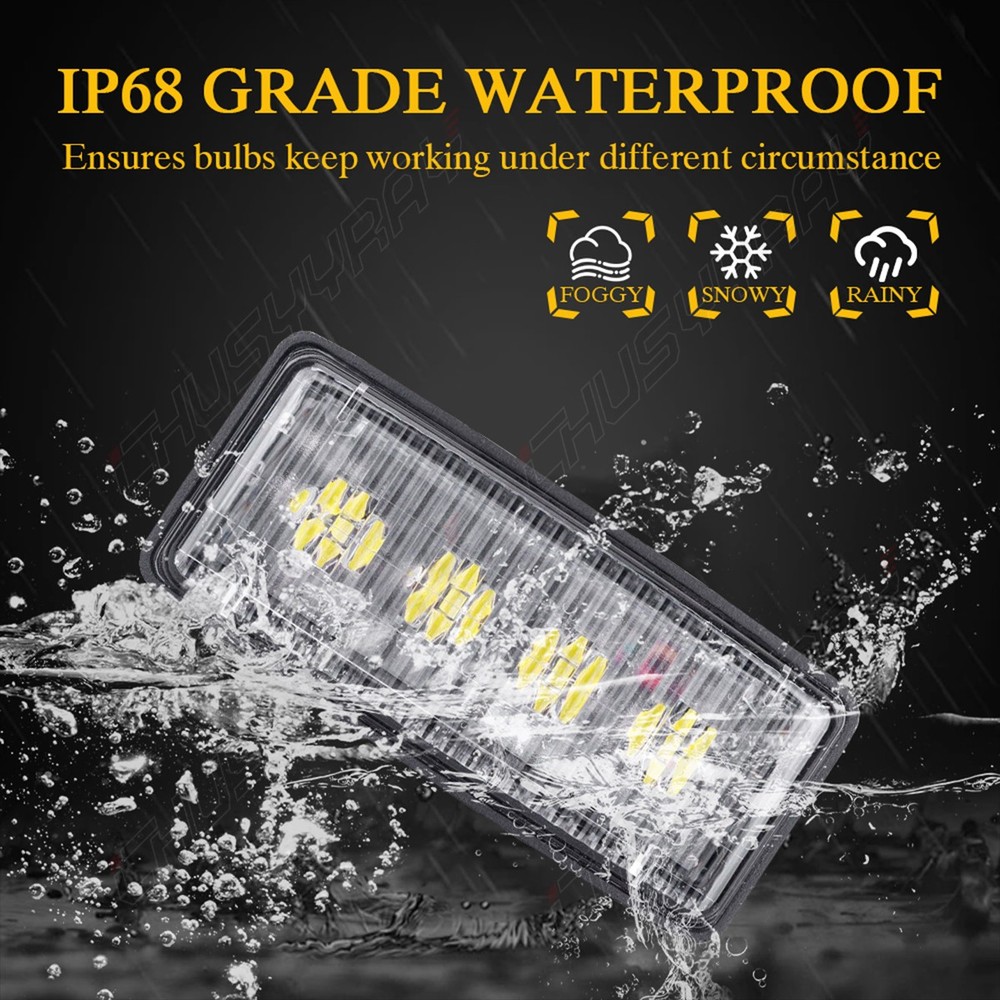 Replace R161288 RE306510 RE37450, Rectangular LED Tractor Work Light, 4-Pack A+