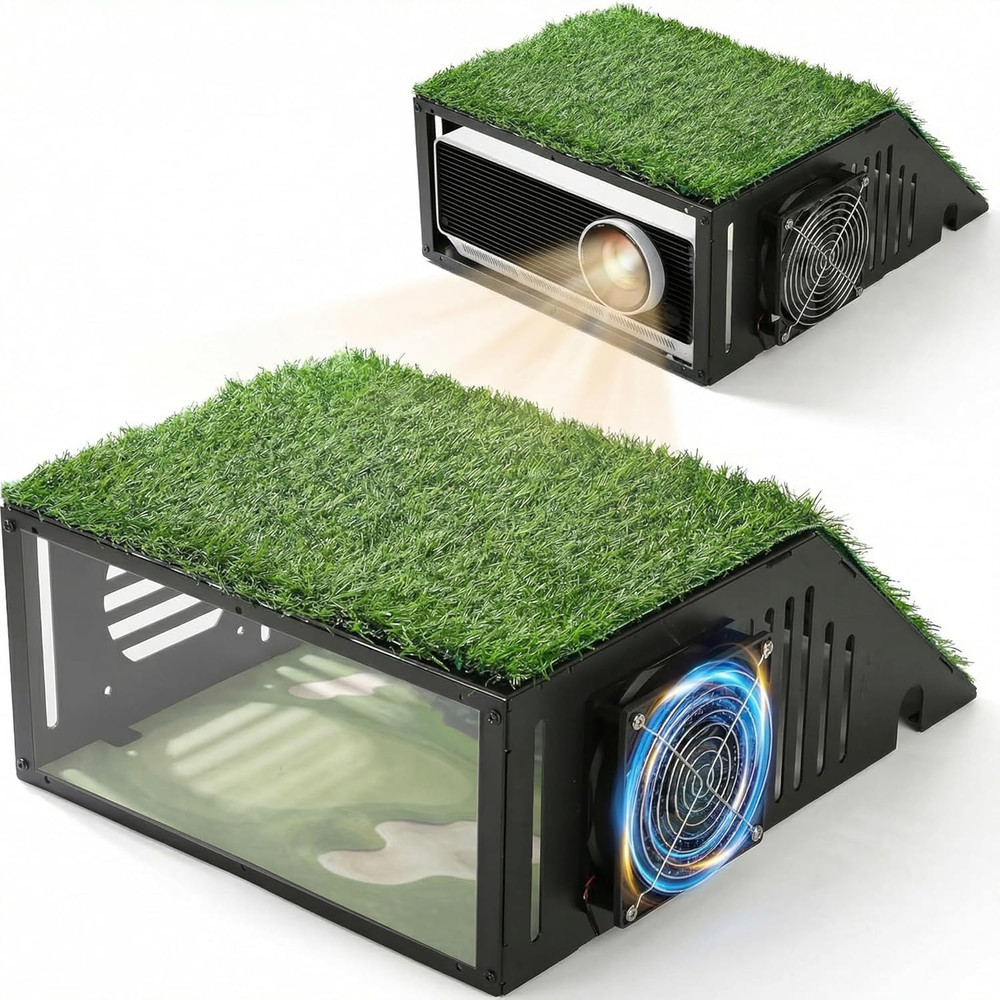 Indoor Golf Simulator Projector Cover with Steel Frame and Vent System
