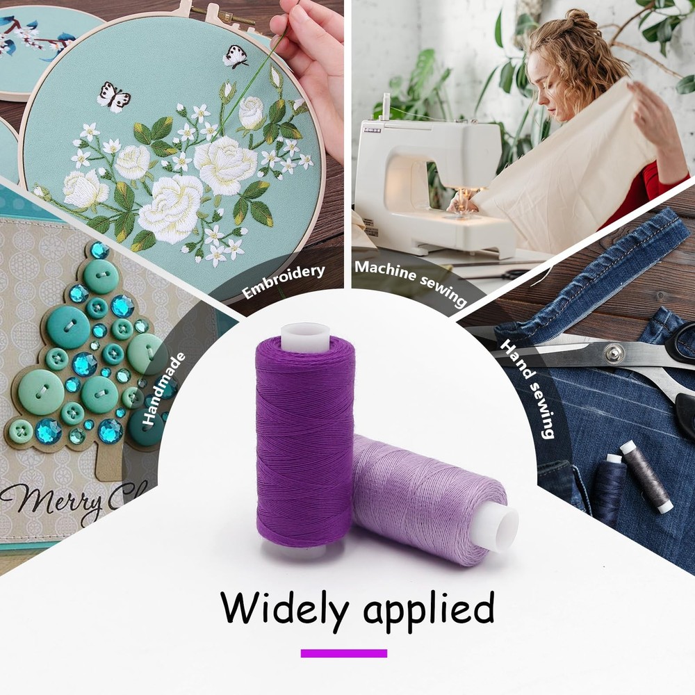 82Pcs Sewing Thread kit, 36 Assorted Colors Machine Threads with Spools, 36 S...