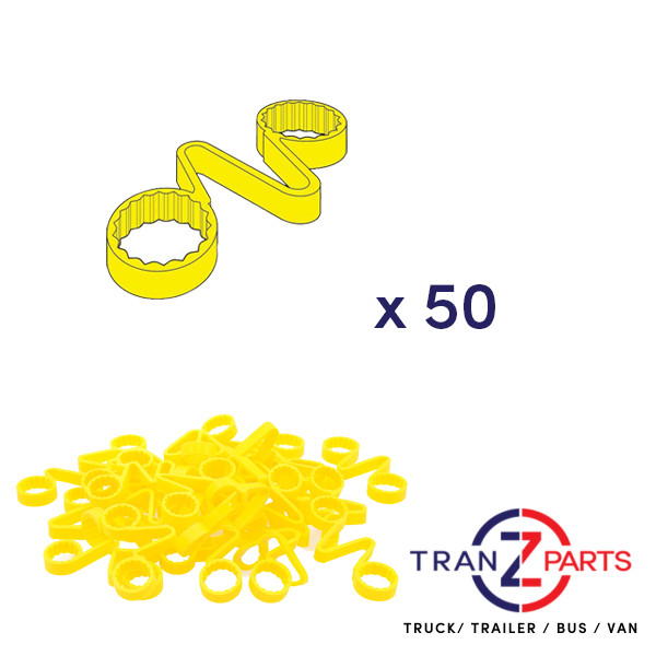 32MM GENUINE CHECKPOINT CHECKLINK WHEEL NUT INDICATOR YELLOW X 50