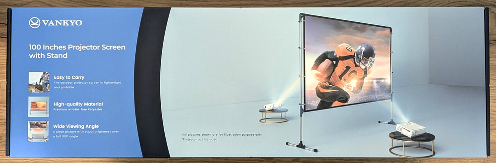 Vankyo 100" Projector Screen with Stand NEW!