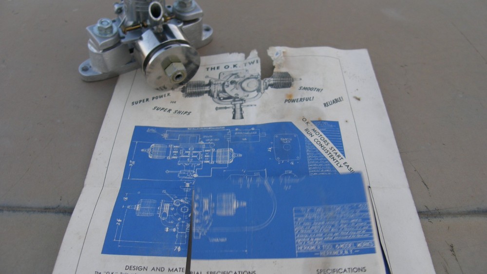 OK 60 TORONADO RACEWAY TETHER CAR / MARINE Spark Ignition Model Engine