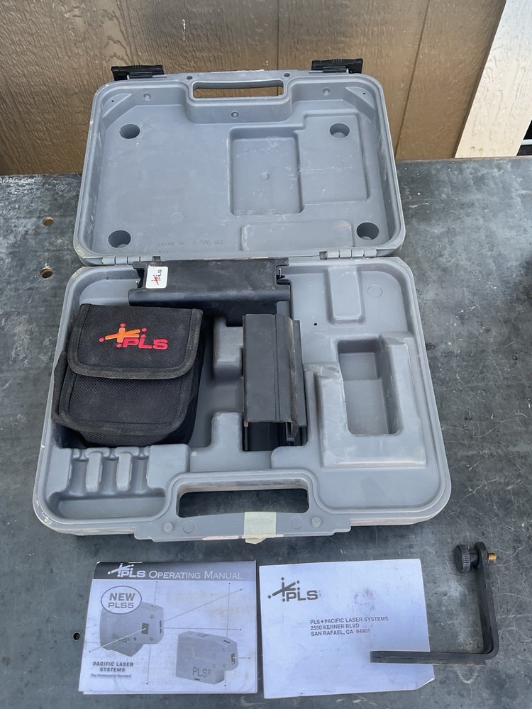 Pacific Laser Systems PLS5 Point Laser Level W/ Case & Mount - Tested