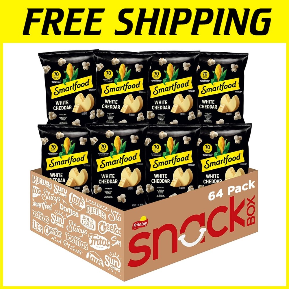 Portable Snacking: 64 White Cheddar Popcorn Bags=