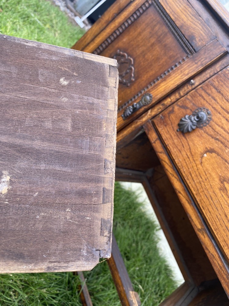 Antique English Jacobean Sideboard Server Buffet