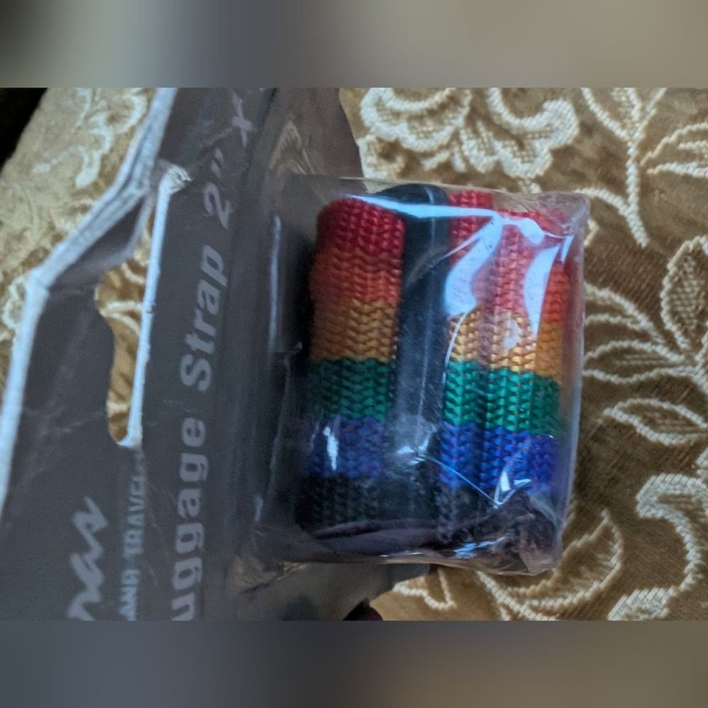 Vintage Rainbow Luggage Strap
