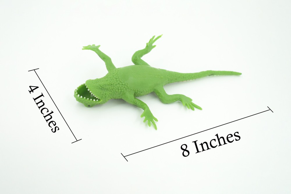 Lizard Toy, Stretchable, Squishy, Squeezable, Soft Rubber Lizard, Fun Gift, 8"