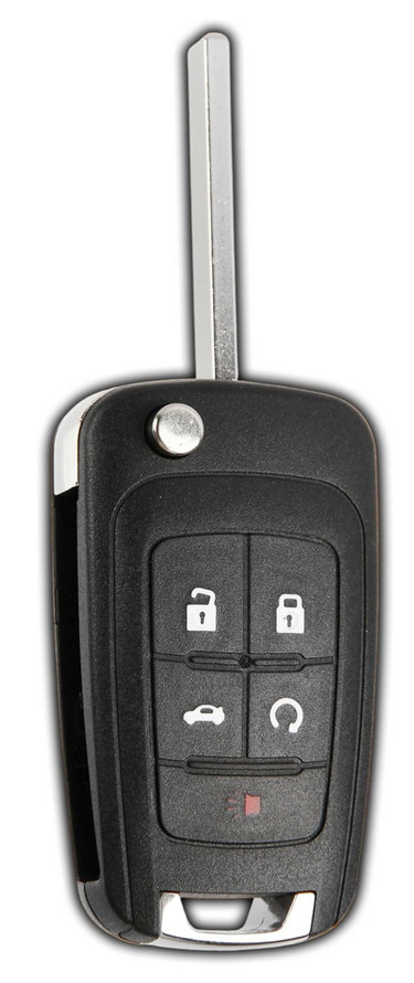 KEY CUT + Chevrolet Flip Remote Key 2010-2017 5 Buttons DIY PROGRAMMING