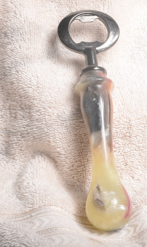 Handmade bottle opener with Resin handle