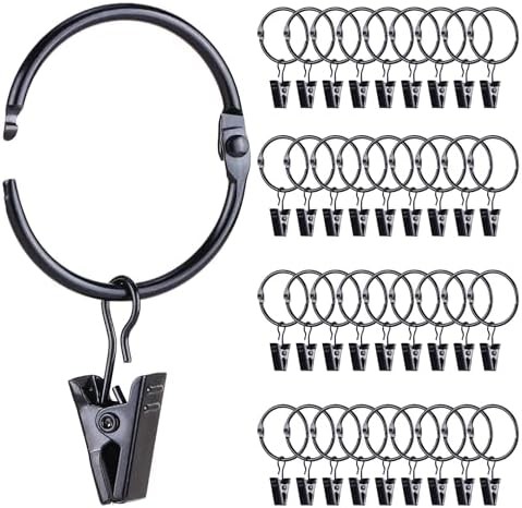 Openable Metal Curtain Rings Set