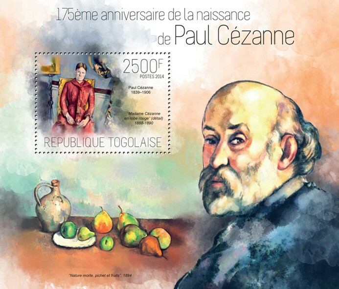 2014 TOGO MNH. PAUL CEZANNE   |  Y&T Code: 804  |  Michel Code: 5529 / Bl.927
