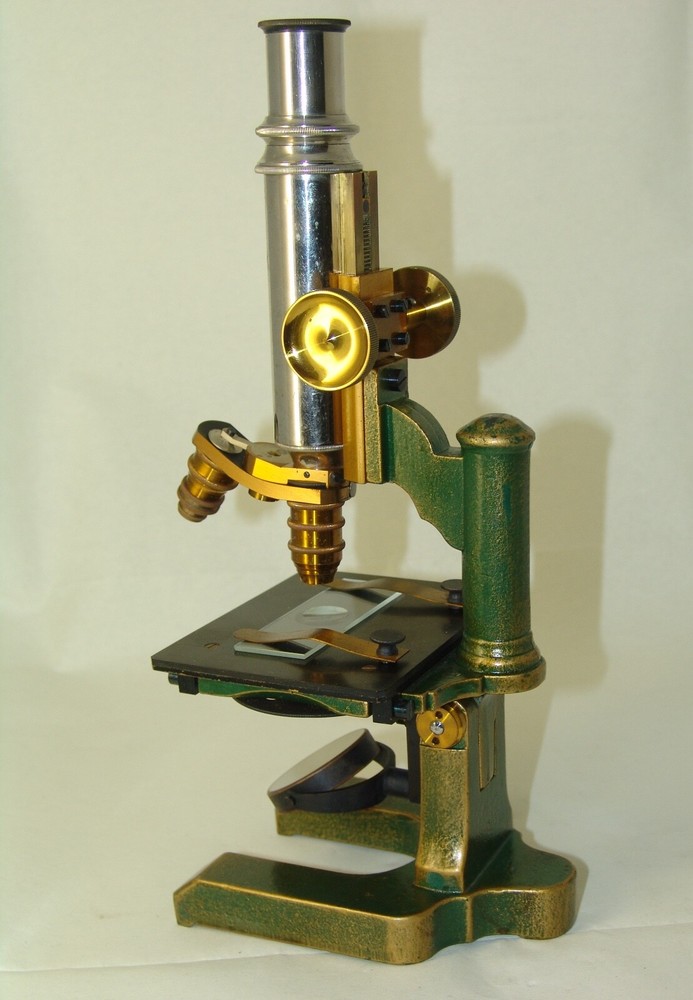 rare antique brass Microscope № 45411, original box