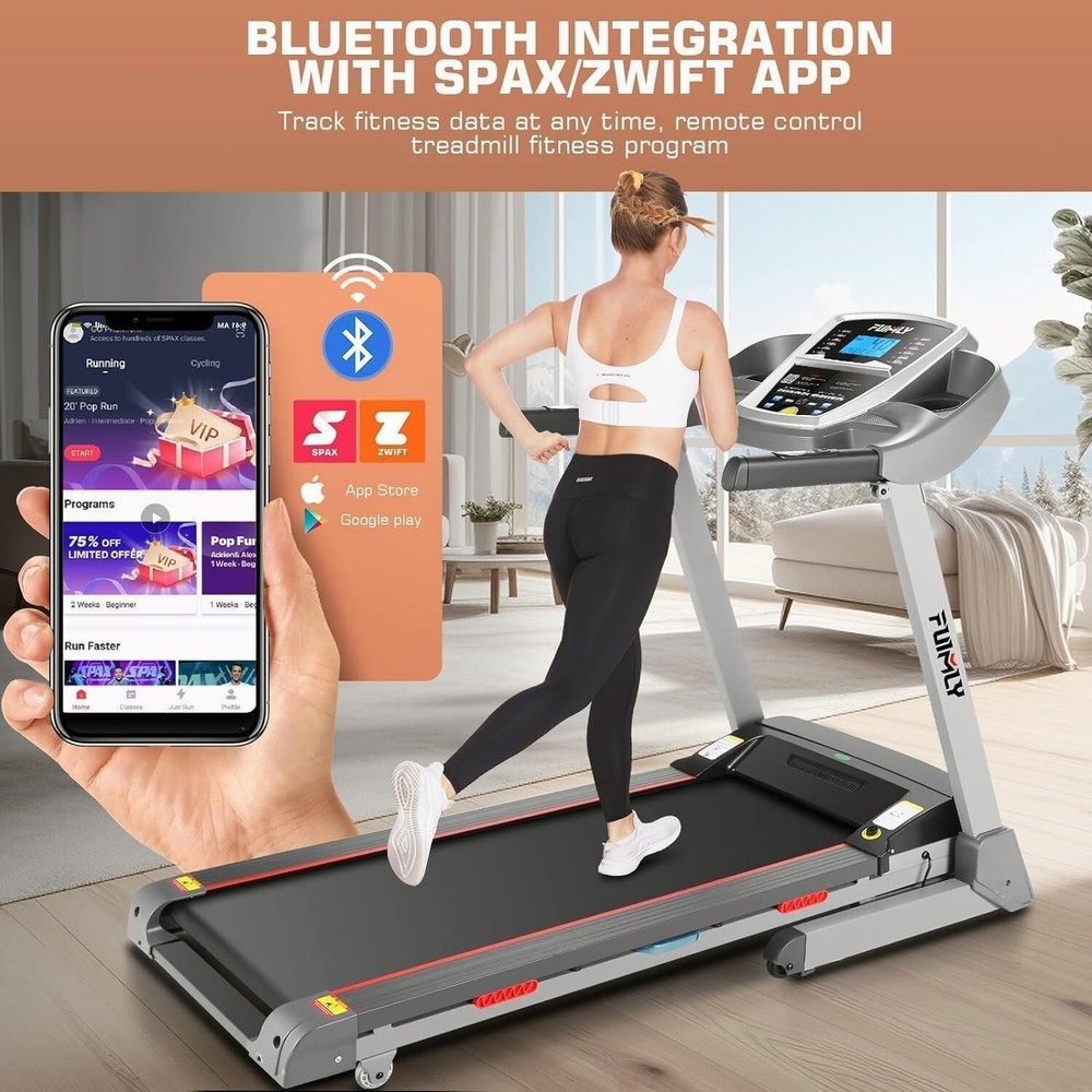 Treadmill 3.25HP for Home Electric Folding Exercise Running Machine APP Control