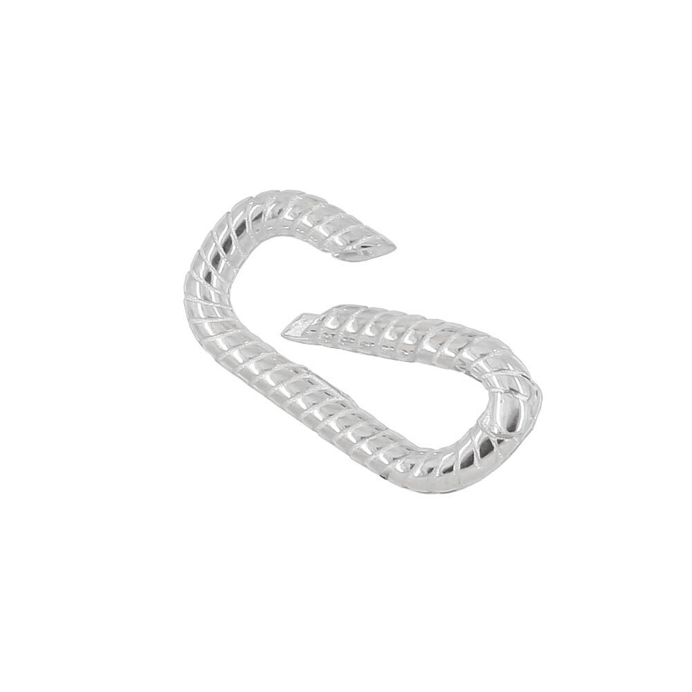 Sterling Silver Self Closing Rectangle Shortener Enhancer Spring Clasp #97344